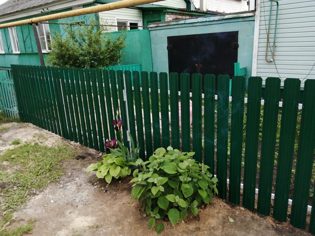 Комбинированный забор 25м штакетник и профлист, ворота, калитка фото8 в Кременкуле