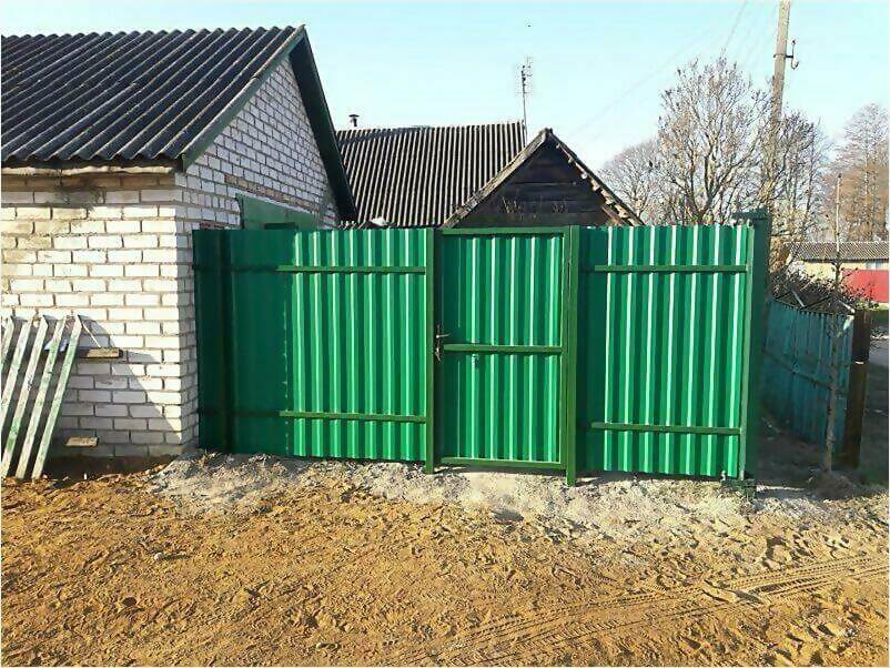 Забор, ворота, калитка из зеленого профлиста 150м фото 1 в Кременкуле