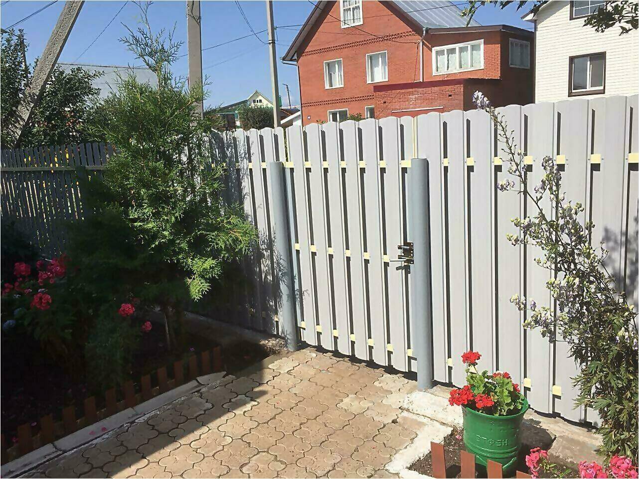 Забор из штакетника 65м фото4 в Кременкуле