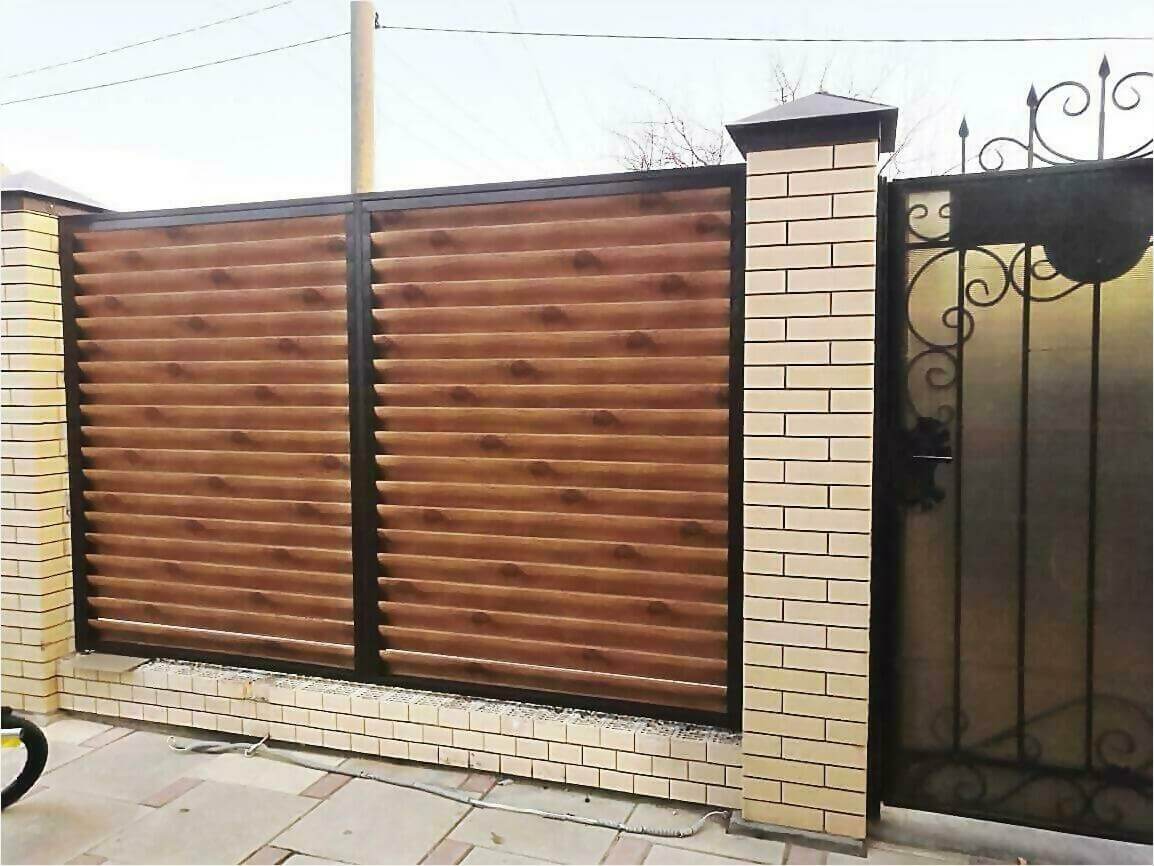 Забор жалюзи 50м светлое дерево фото8 в Кременкуле