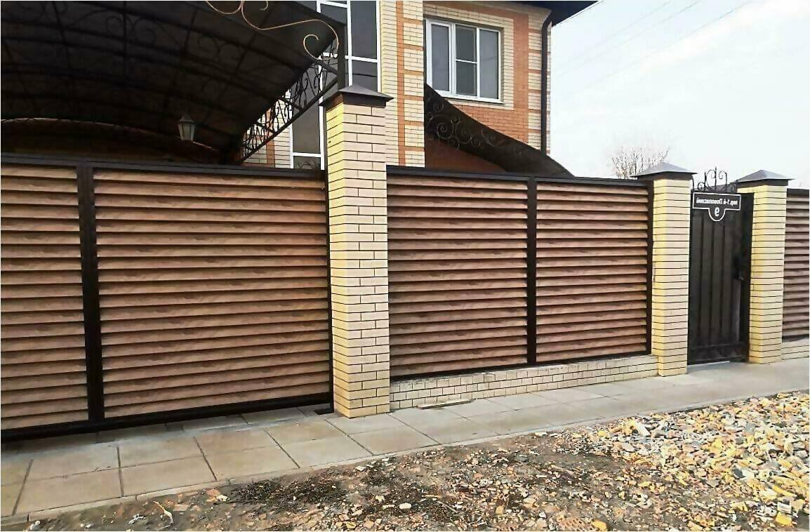 Забор жалюзи 50м светлое дерево фото5 в Кременкуле