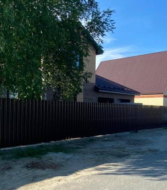 забор из штакетника шоколад фото3 в Кременкуле