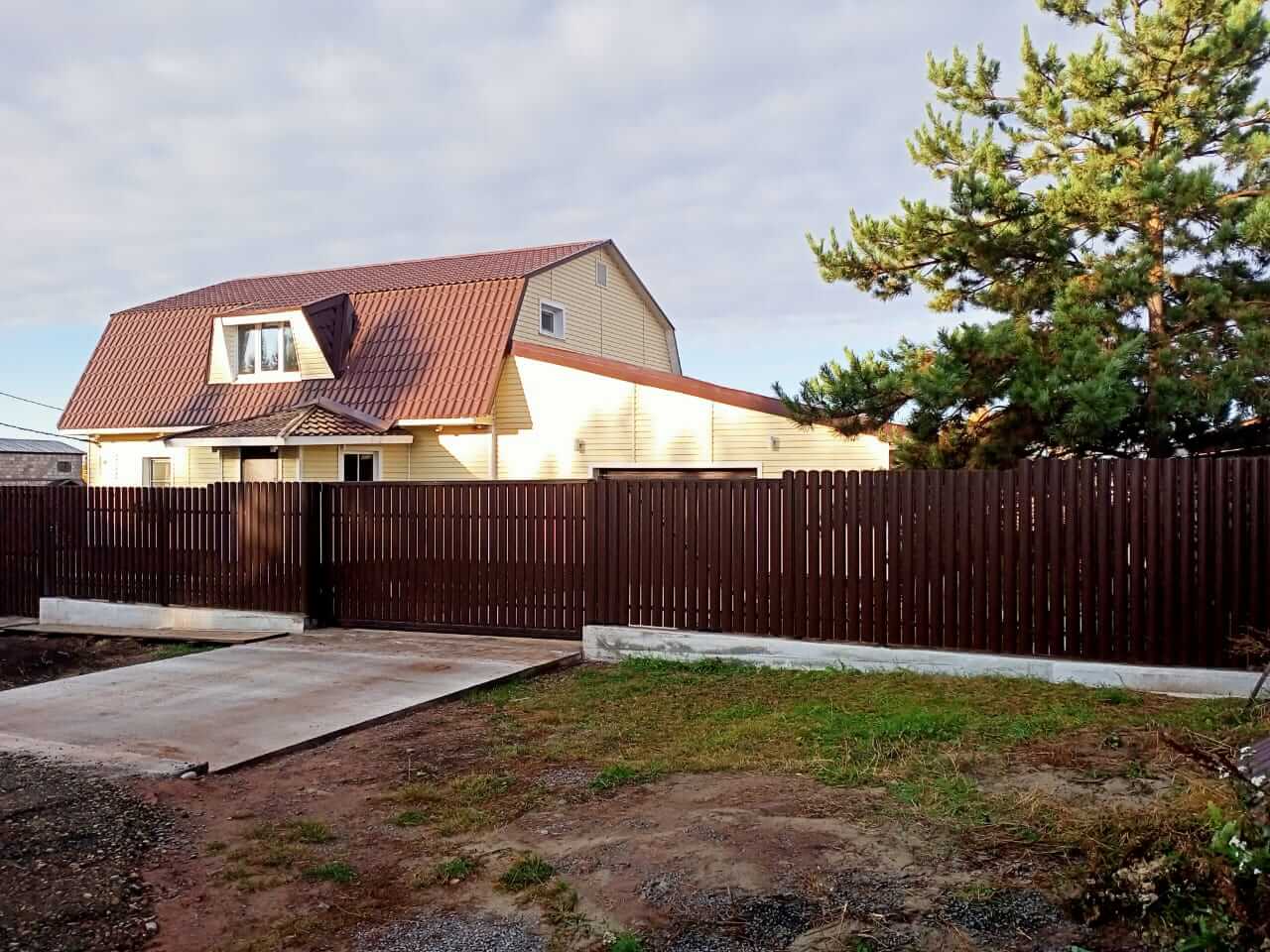 забор из штакетника шоколад фото2 в Кременкуле