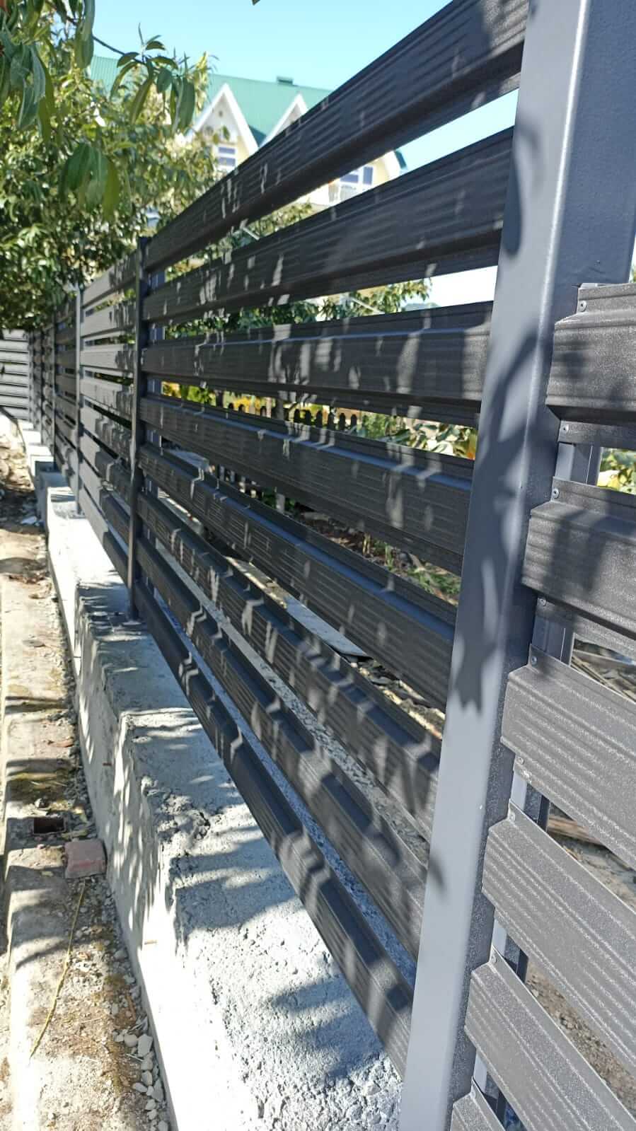 Забор из штакетника 90м RAL7024/7024 Серый Графит фото3 в Кременкуле