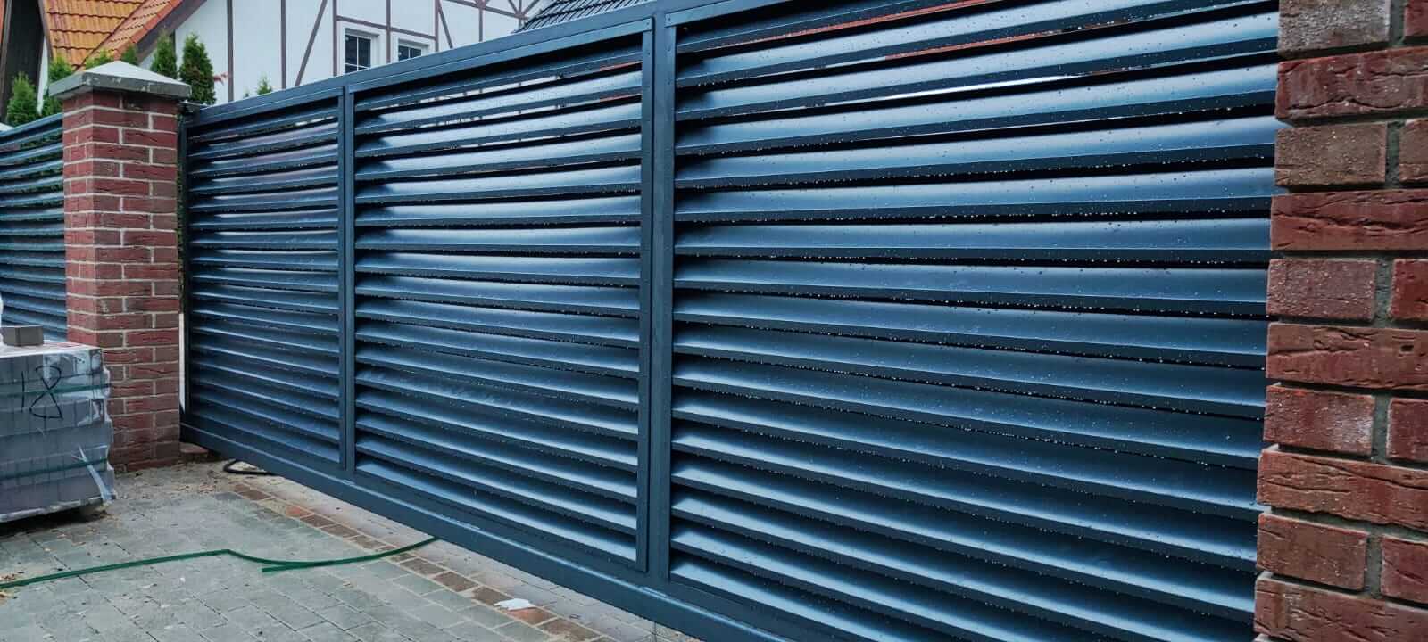 забор-жалюзи с ламелями эко-z ral7024 серый графит фото16 в Кременкуле
