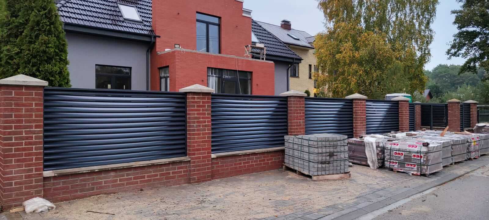 забор-жалюзи с ламелями эко-z ral7024 серый графит фото14 в Кременкуле