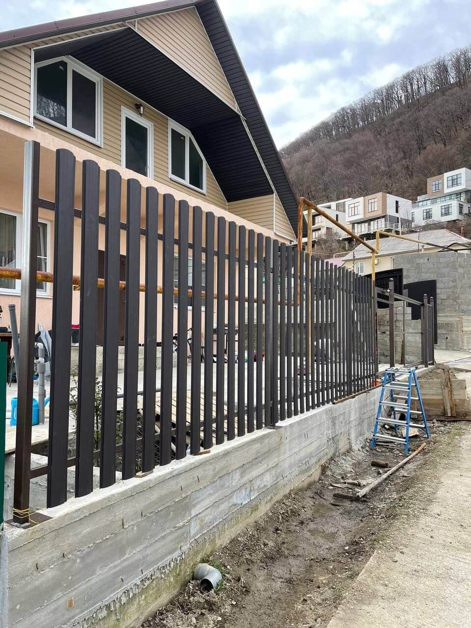 Забор из штакетника 35м RAL8019 Темный Шоколад МАТТЕ в Кременкуле