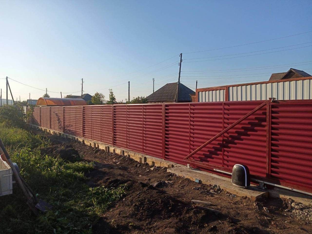 Забор-жалюзи 44м RAL3005/3005 Красное Вино двусторонний фото 3 в Кременкуле