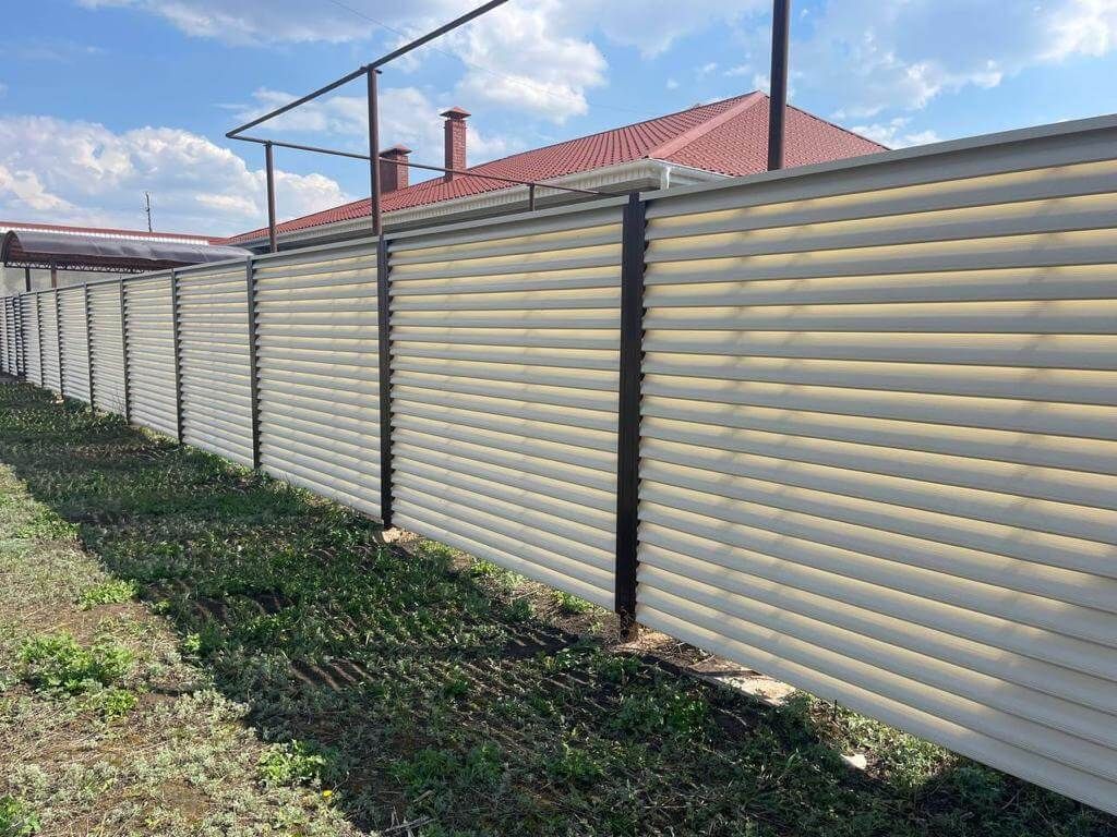 Забор из ламелей Еврожалюзи 25м RAL1015/1015 Слоновая Кость двусторонний фото 2 в Кременкуле