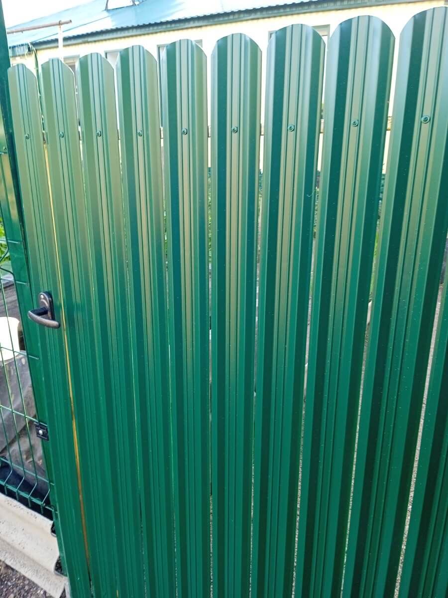 Калитка из штакетника ЭКО-М RAL6005/6005 Зеленый Мох двусторонний фото 2 в Кременкуле