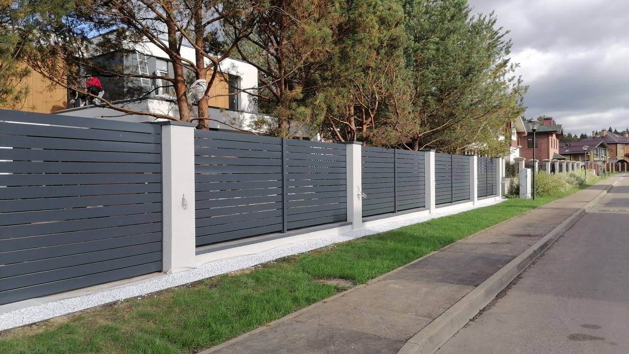 Забор-ранчо из металлопланкена 36м RAL7024 Серый Графит в Кременкуле