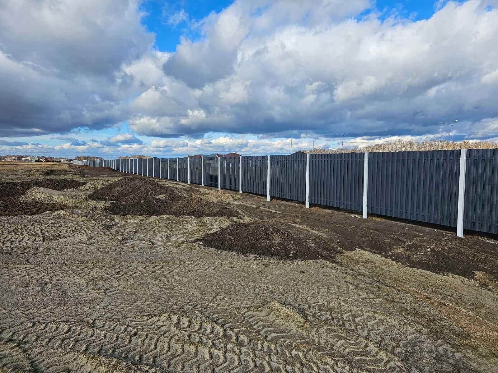 Забор из евроштакетника 234м RAL7024/7024 Серый Графит двусторонний фото 8 в Кременкуле