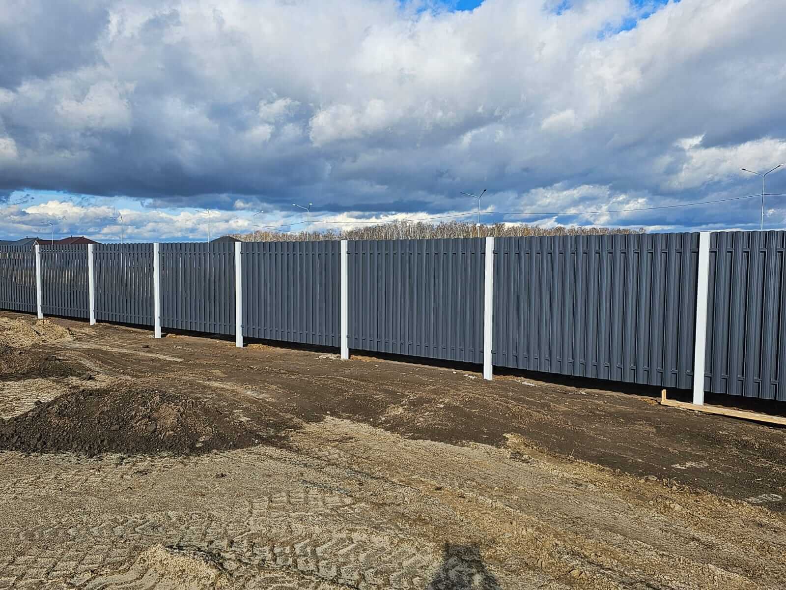 Забор из евроштакетника 234м RAL7024/7024 Серый Графит двусторонний фото 2 в Кременкуле