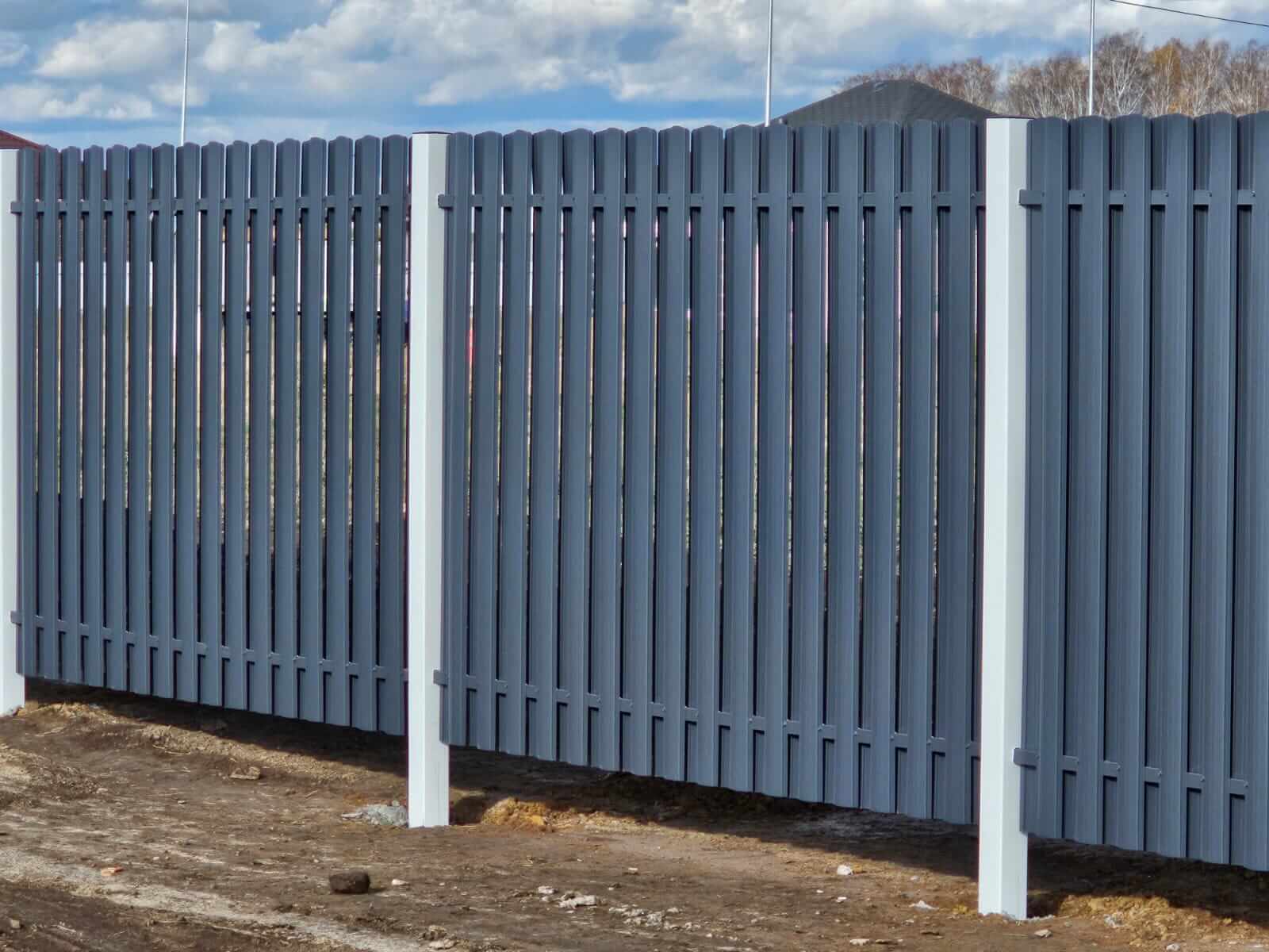 Забор из евроштакетника 234м RAL7024/7024 Серый Графит двусторонний фото 1 в Кременкуле