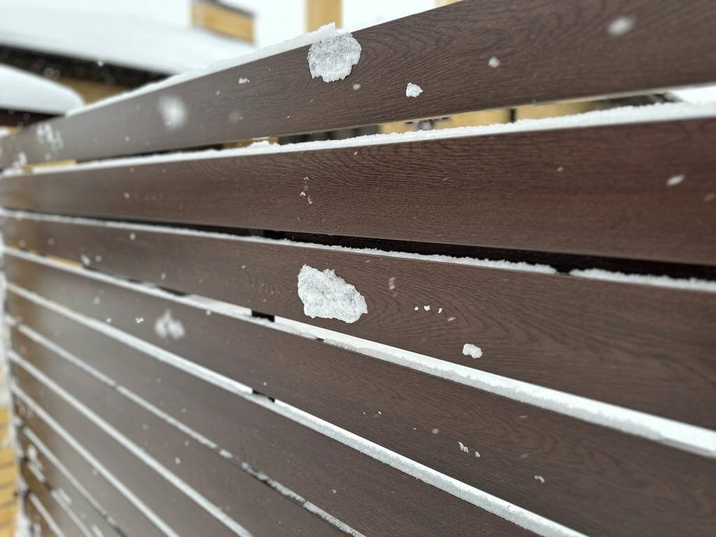 Забор-ранчо из металлопланкена 34м Мореный Дуб Printech фото 2 в Кременкуле