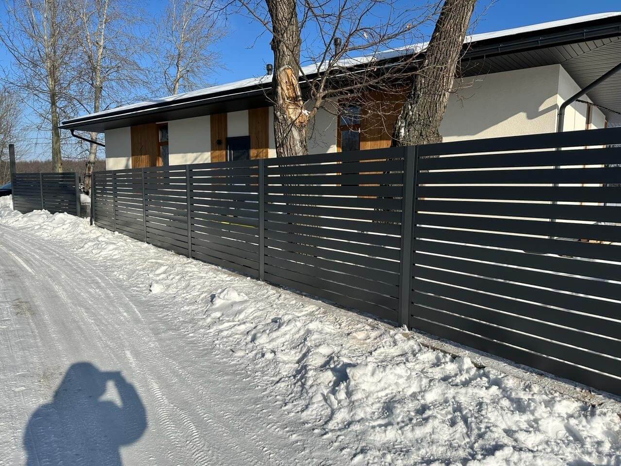 Забор-ранчо из металлопланкена 37м RAL7024 Серый Графит фото 1 в Кременкуле