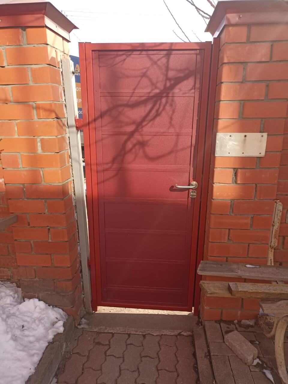 Ворота и калитка из металлопланкена 4м RAL3005 Красное Вино, Стальной Бархат фото 2 в Кременкуле
