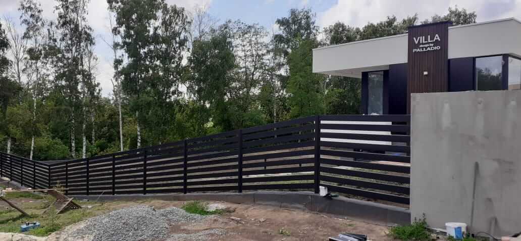 Забор-ранчо из металлопланкена 48м RAL9005 Черный МАТТЕ фото 2 в Кременкуле