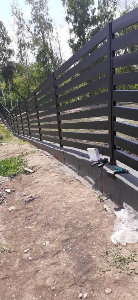 Забор-ранчо из металлопланкена 48м RAL9005 Черный МАТТЕ фото 1 в Кременкуле