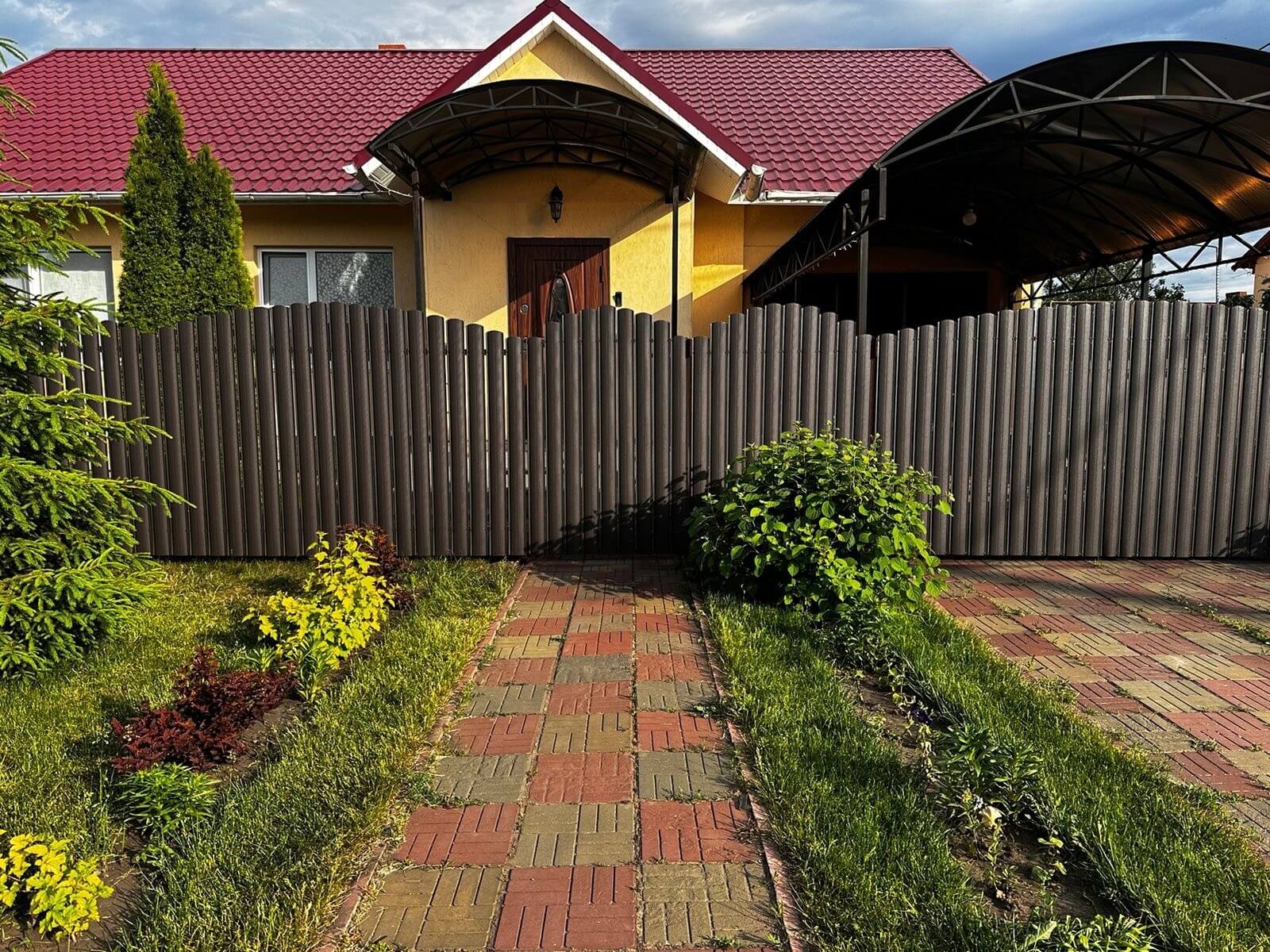 Забор из евроштакетника 37м RAL8019 Темный Шоколад МАТТЕ в Кременкуле