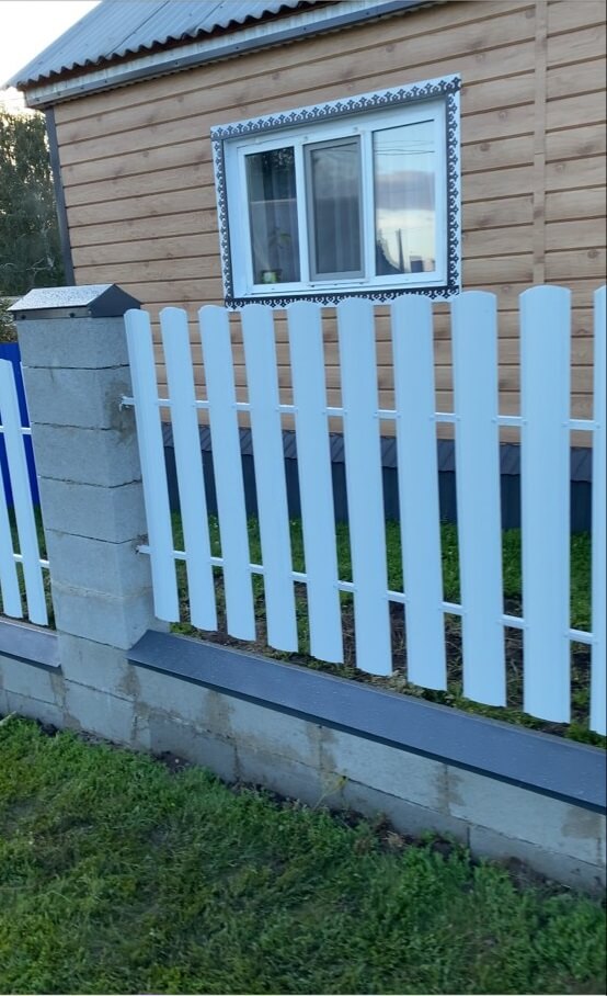 Забор из евроштакетника 16м RAL9003/9003 Белый двусторонний фото 2 в Кременкуле