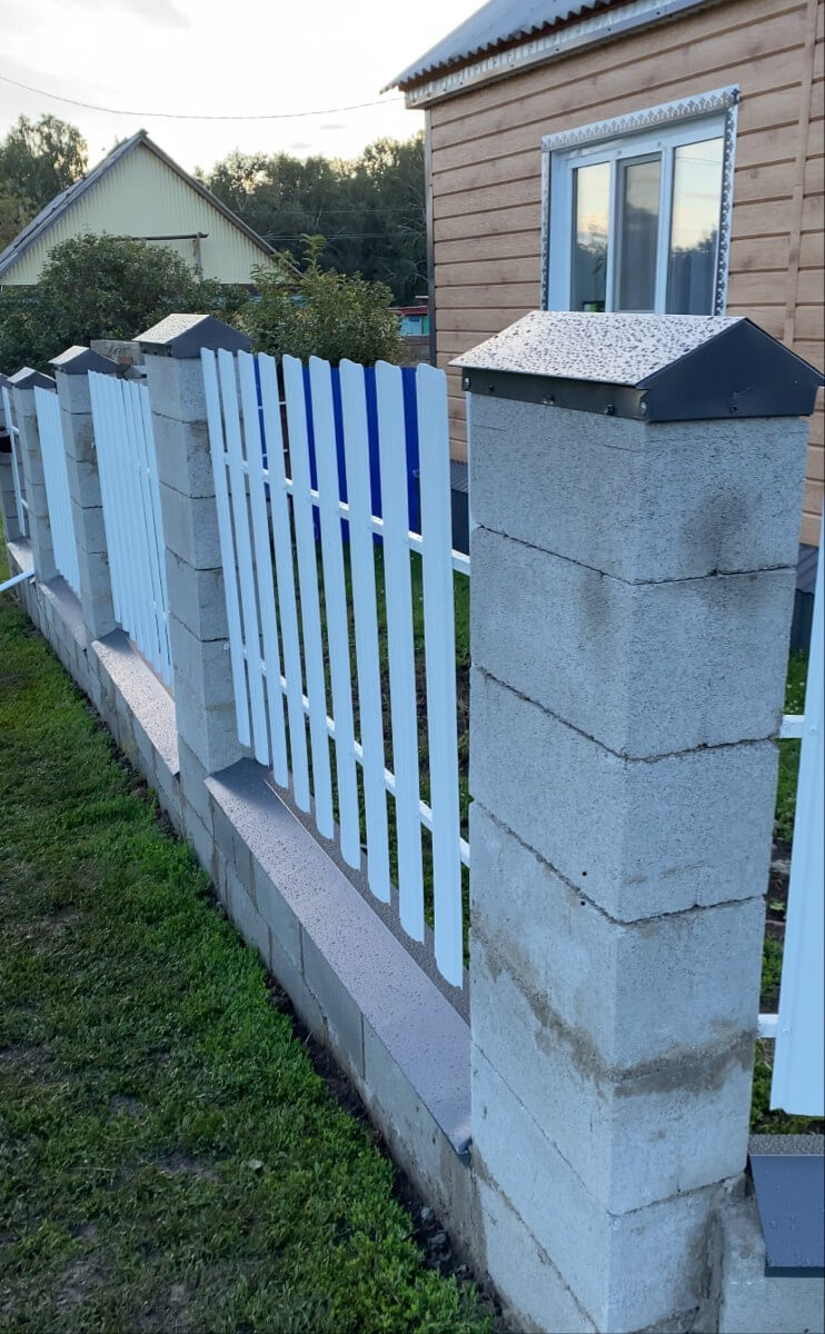 Забор из евроштакетника 16м RAL9003/9003 Белый двусторонний фото 1 в Кременкуле