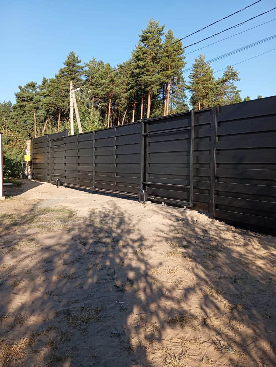 Забор-ранчо из металлопланкена 37м RAL9005 Черный МАТТЕ фото 2 в Кременкуле