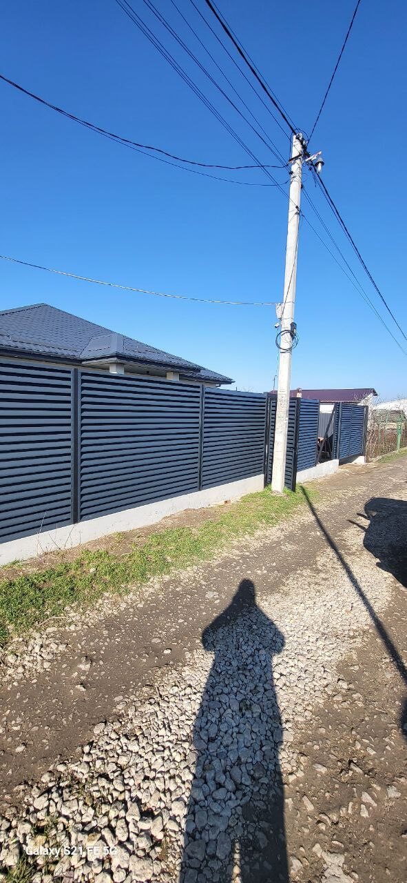 Забор из ламелей еврожалюзи 30м RAL7024/7024 Серый Графит двусторонний фото 1 в Кременкуле