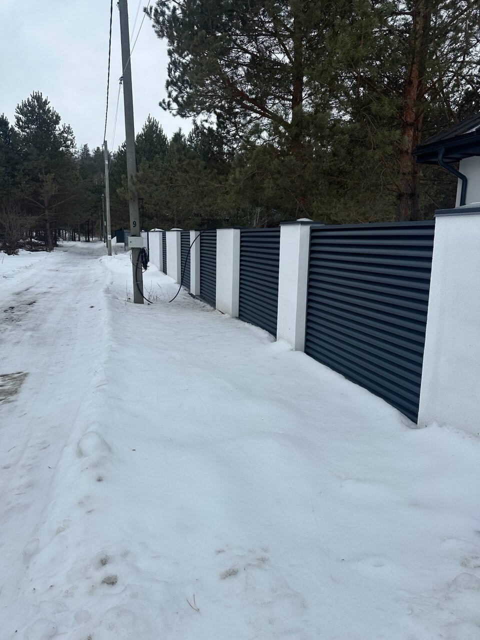 Забор-жалюзи 76м RAL7024/7024 Серый Графит двусторонний МАТТЕ фото 5 в Кременкуле