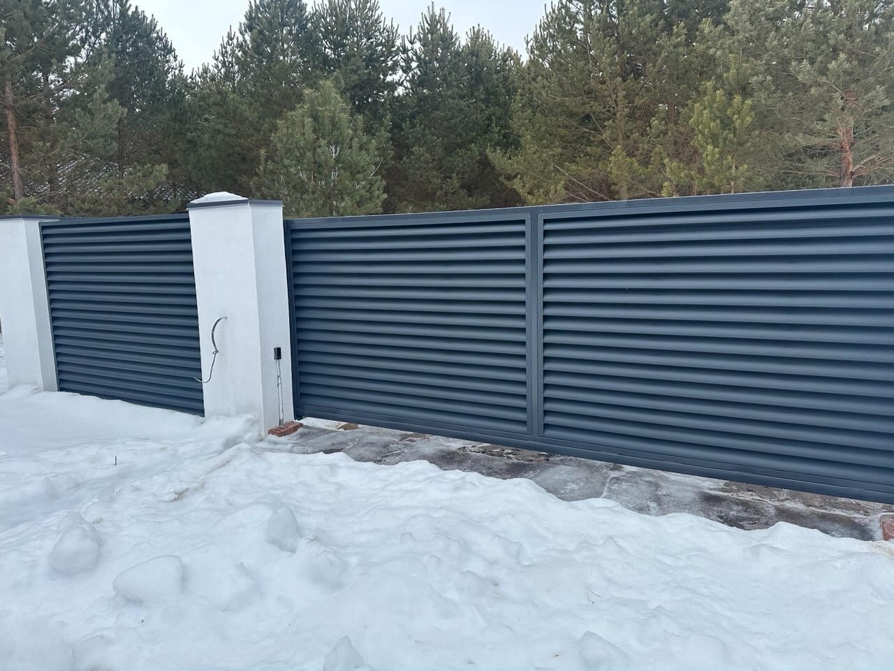 Забор-жалюзи 76м RAL7024/7024 Серый Графит двусторонний МАТТЕ в Кременкуле