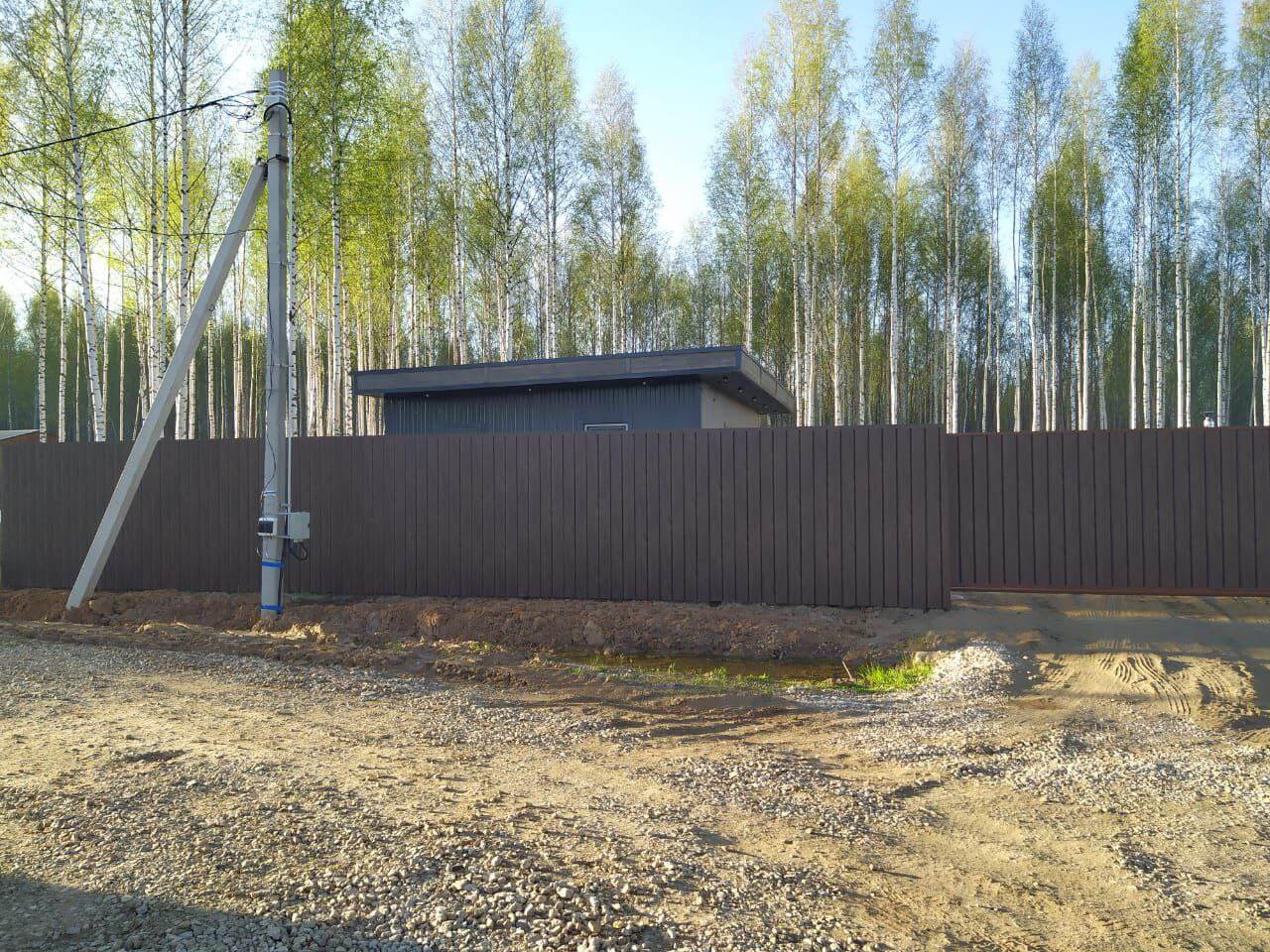 Забор из металлосайдинга ЕВРО-БРУС 25м Темный Каштан 3D Принтек фото 1 в Кременкуле