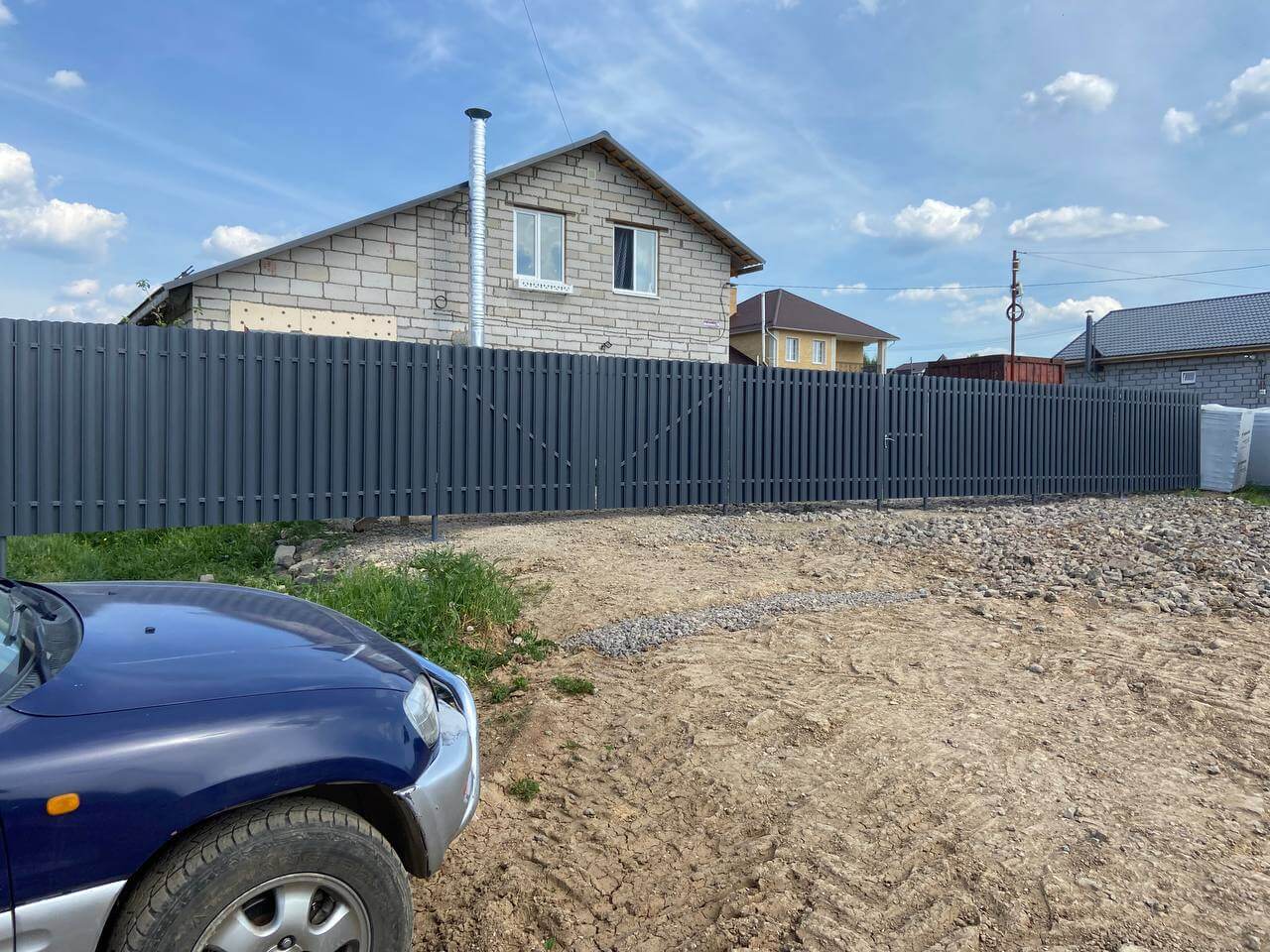 Забор из евроштакетника 16м RAL7024 Серый Графит фото 5 в Кременкуле