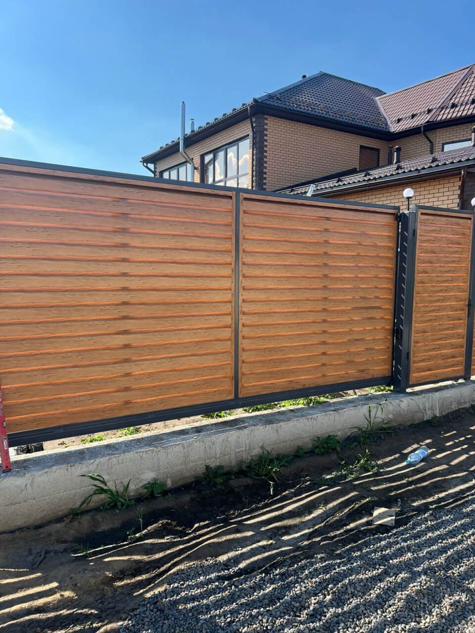 Забор-жалюзи из ламелей Хай-Тек 57м Кипарис 2xPrintech двусторонний фото 3 в Кременкуле