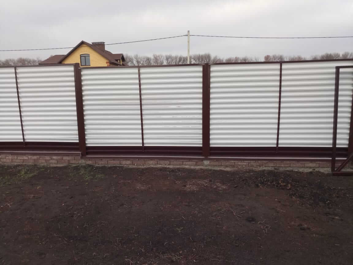 Забор-жалюзи 22м RAL9003/9003 Белый двусторонний фото 1 в Кременкуле