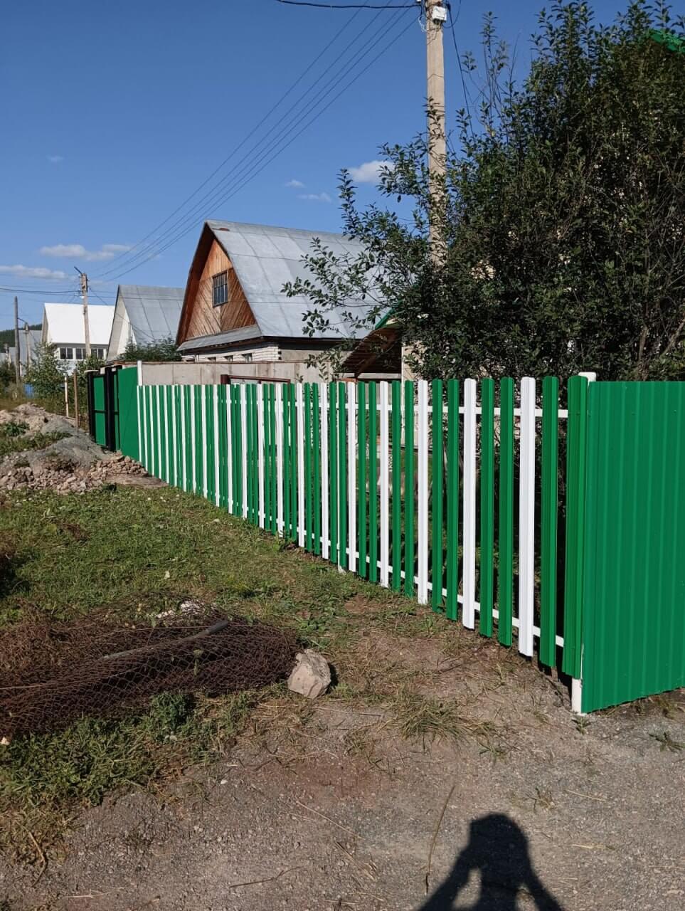 Забор из евроштакетника 10м RAL9003 Белый, RAL6029 Зеленая Мята в Кременкуле