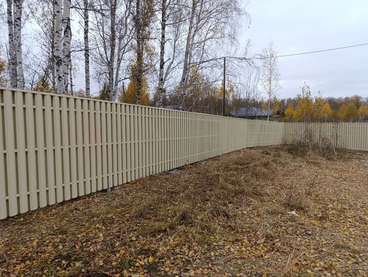Забор из евроштакетника 140м RAL1015/1015 Слоновая Кость двусторонний фото 1 в Кременкуле