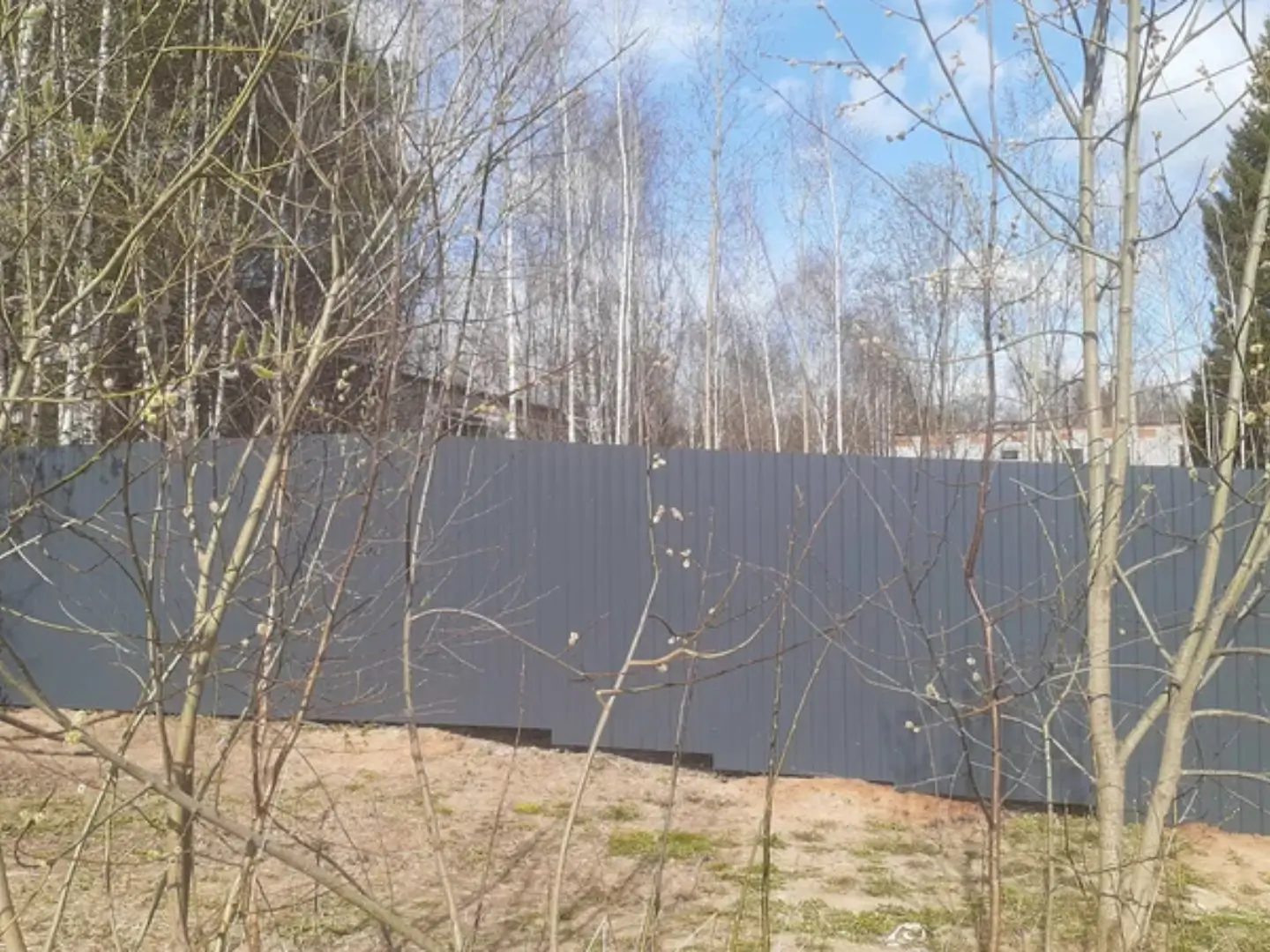 Забор из профнастила НС-10 45м RAL7024/7024 Серый Графит двусторонний фото 1 в Кременкуле